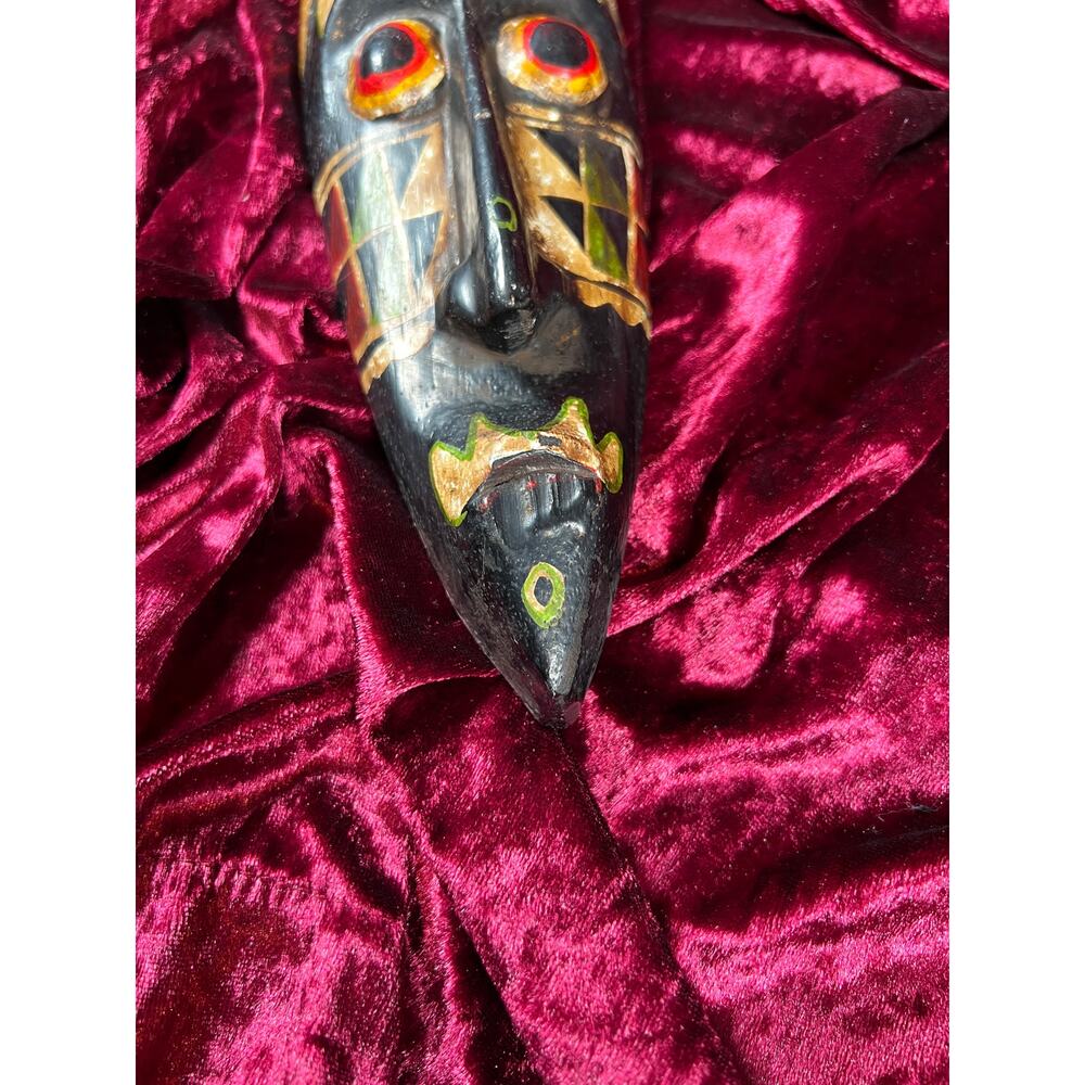Vintage Home Decor - Decorative Wall Hanging Mask - African - 13” - Picture 12 of 12